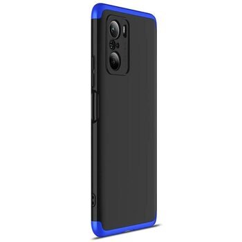 Microsonic Xiaomi Redmi K40 Kılıf Double Dip 360 Protective AYS Siyah Mavi