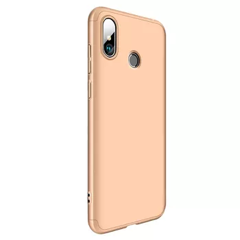 Microsonic Xiaomi Mi Max 3 Kılıf Double Dip 360 Protective Gold