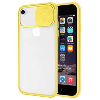 Microsonic Apple iPhone 6 Kılıf Slide Camera Lens Protection Sarı