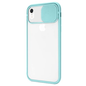 Microsonic Apple iPhone XR Kılıf Slide Camera Lens Protection Turkuaz