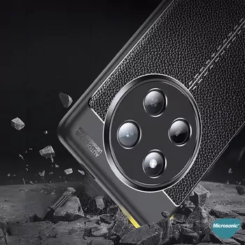 Microsonic Honor Magic 7 Lite Kılıf Deri Dokulu Silikon Siyah