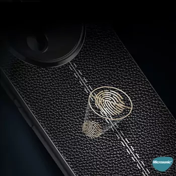 Microsonic Honor Magic 7 Lite Kılıf Deri Dokulu Silikon Siyah