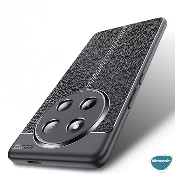 Microsonic Honor Magic 7 Lite Kılıf Deri Dokulu Silikon Siyah