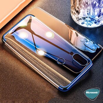 Microsonic Samsung Galaxy M10S Kılıf Skyfall Transparent Clear Gold