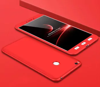 Microsonic Xiaomi Mi Max 2 Kılıf Double Dip 360 Protective Kırmızı