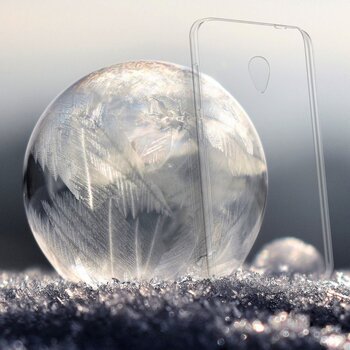 Microsonic Alcatel U5 Kılıf Transparent Soft Mavi