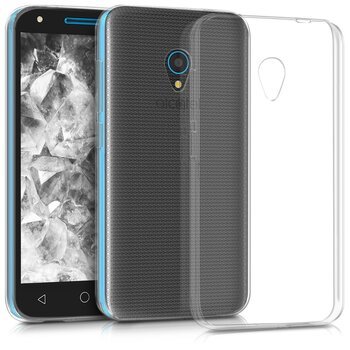 Microsonic Alcatel U5 Kılıf Transparent Soft Mavi