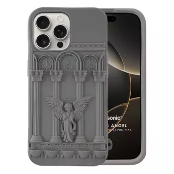 Microsonic Apple iPhone 16 Pro Max Kılıf Praying Angel Gri