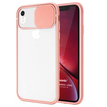 Microsonic Apple iPhone XR Kılıf Slide Camera Lens Protection Pembe