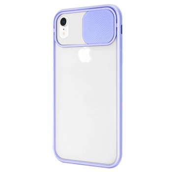 Microsonic Apple iPhone XR Kılıf Slide Camera Lens Protection Lila