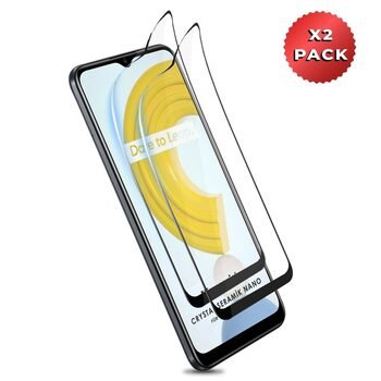 Microsonic Realme C21 Crystal Seramik Nano Ekran Koruyucu Siyah (2 Adet)