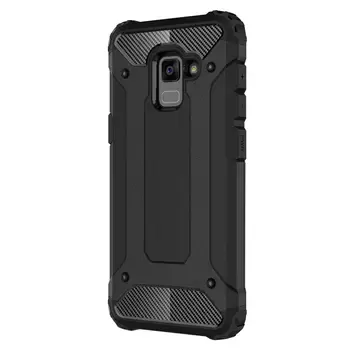 Microsonic Samsung Galaxy A8 Plus 2018 Kılıf Rugged Armor Siyah