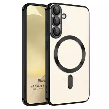 Microsonic Samsung Galaxy S25 Plus Kılıf MagSafe Luxury Electroplate Siyah