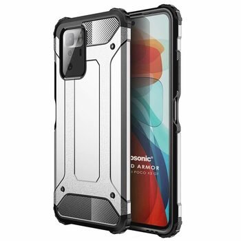 Microsonic Xiaomi Poco X3 GT Kılıf Rugged Armor Gümüş