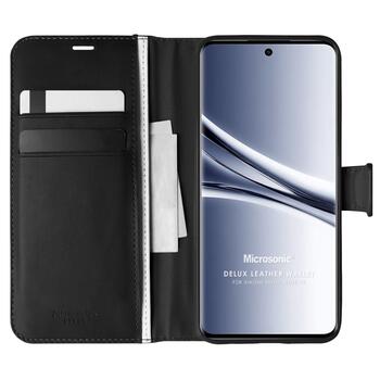 Microsonic Xiaomi Redmi Note 15 Kılıf Delux Leather Wallet Siyah