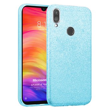 Microsonic Xiaomi Redmi Note 7 Pro Kılıf Sparkle Shiny Mavi