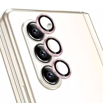 Microsonic Samsung Galaxy Z Fold 6 Tekli Kamera Lens Koruma Camı Rose Gold