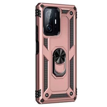 Microsonic Xiaomi Mi 11T Pro Kılıf Military Ring Holder Rose Gold