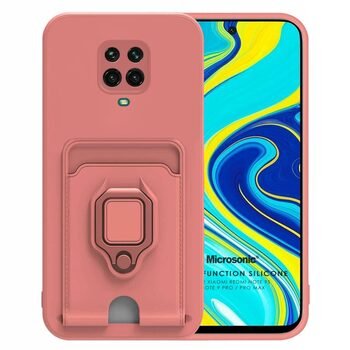 Microsonic Xiaomi Redmi Note 9 Pro Max Kılıf Multifunction Silicone Pembe