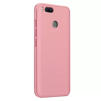 Microsonic Xiaomi Mi A1 Kılıf Double Dip 360 Protective Rose Gold