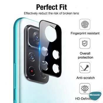 Microsonic Xiaomi Redmi Note 11 Kamera Lens Koruma Camı V2 Siyah