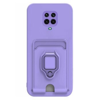 Microsonic Xiaomi Redmi Note 9 Pro Max Kılıf Multifunction Silicone Lila