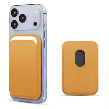 Microsonic Apple iPhone 17 Pro Leather Wallet MagSafe Sarı