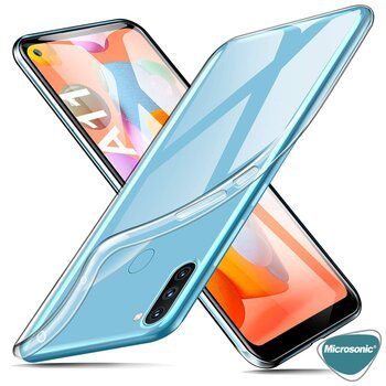 Microsonic Samsung Galaxy A11 Kılıf Transparent Soft Beyaz