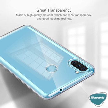 Microsonic Samsung Galaxy A11 Kılıf Transparent Soft Beyaz