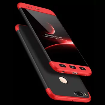 Microsonic Xiaomi Mi A1 Kılıf Double Dip 360 Protective Lacivert