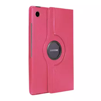 Microsonic Samsung Galaxy Tab A8 X200 Kılıf 360 Rotating Stand Deri Pembe