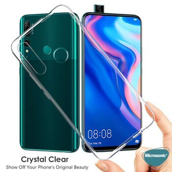 Microsonic Huawei Honor 9X Kılıf Transparent Soft Beyaz