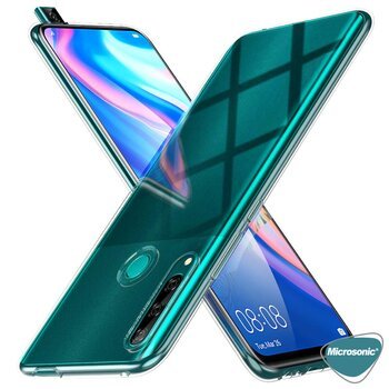 Microsonic Huawei Honor 9X Kılıf Transparent Soft Beyaz