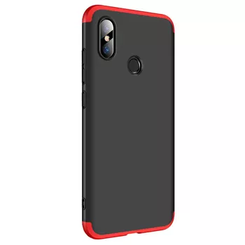 Microsonic Xiaomi Mi 8 SE Kılıf Double Dip 360 Protective Siyah Kırmızı