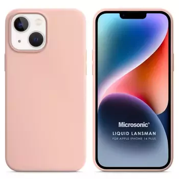 Microsonic Apple iPhone 14 Plus Kılıf Liquid Lansman Silikon Kum Pembesi