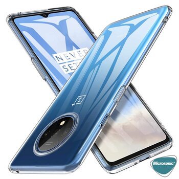 Microsonic OnePlus 7T Kılıf Transparent Soft Beyaz