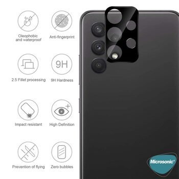 Microsonic Samsung Galaxy A53 5G Kamera Lens Koruma Camı V2 Siyah