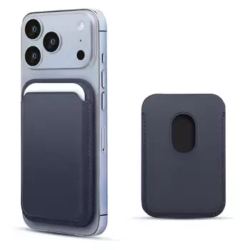 Microsonic Apple iPhone 17 Pro Leather Wallet MagSafe Lacivert