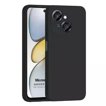 Microsonic TECNO Spark Go 1 Kılıf Groovy Soft Siyah
