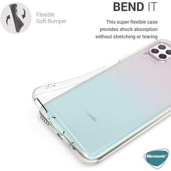 Microsonic Huawei P40 Lite Kılıf Transparent Soft Beyaz