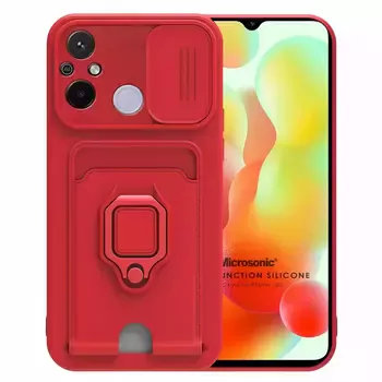 Microsonic Xiaomi Redmi 12C Kılıf Multifunction Silicone Kırmızı