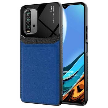 Microsonic Xiaomi Redmi 9T Kılıf Uniq Leather Lacivert