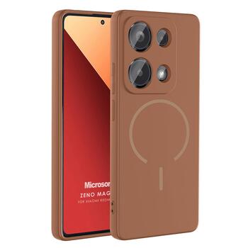 Microsonic Xiaomi Redmi Note 13 Pro 4G Kılıf Zeno MagSafe Kahverengi