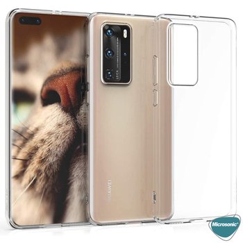 Microsonic Huawei P40 Pro Kılıf Transparent Soft Beyaz