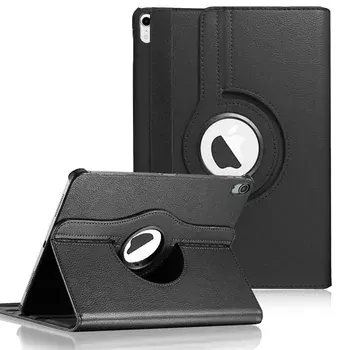 Microsonic Apple iPad Mini 7 Kılıf (A2993-A2995) 360 Rotating Stand Deri Siyah