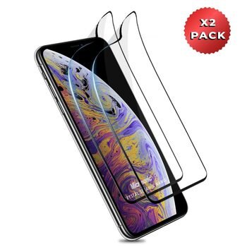 Microsonic Apple iPhone XS Max Crystal Seramik Nano Ekran Koruyucu Siyah (2 Adet)