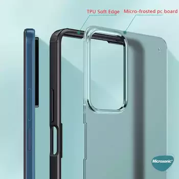 Microsonic Xiaomi Redmi Note 11 Pro 5G Kılıf Frosted Frame Siyah