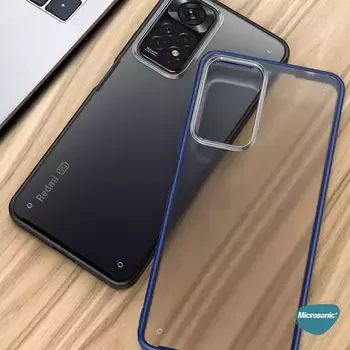 Microsonic Xiaomi Redmi Note 11 Pro 5G Kılıf Frosted Frame Siyah