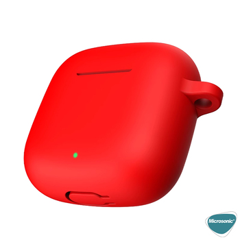 Microsonic Huawei FreeClip 2 Kılıf Askılı Mat Silikon Lacivert