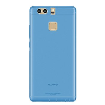 Caseup Huawei P9 Kılıf Transparent Soft Mavi